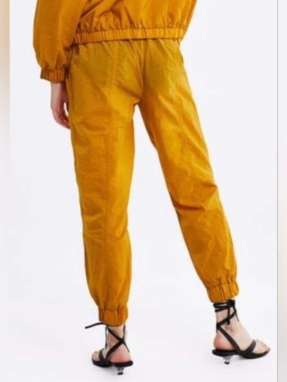 Zara Pants Jogger Women's Color Yellow Size Small - Picture 3 of 12